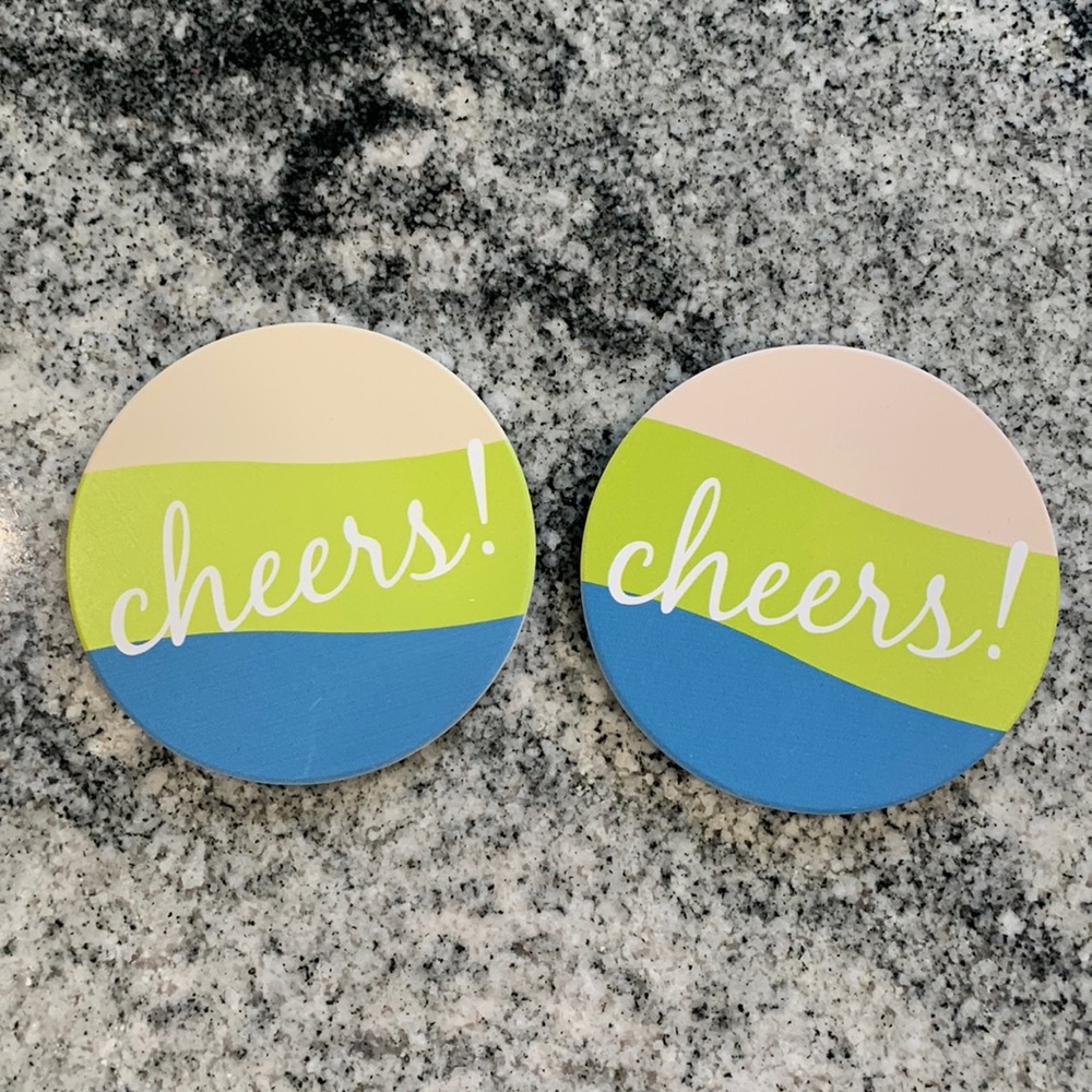 Pair of ceramic coasters